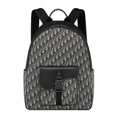 DIOR Saddle 지퍼 백팩 - 오블리크