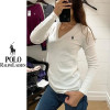 POLO 랄프*렌   자수 브이넥 긴팔 티셔츠