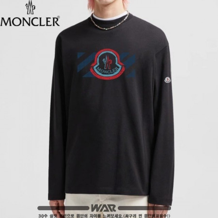 MONCL*R   빈티지 스크래치 점선 긴팔티셔츠 (시보리없음)