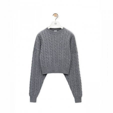 LOEWE 울 스웨터 - 그레이 멜란지