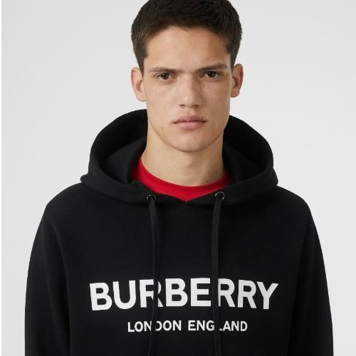 버*리 BBR 로고프린트 코튼후드