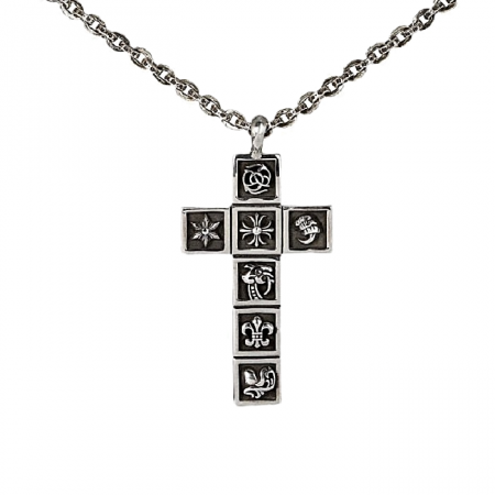 Chrome hear*s  십자가 목걸이