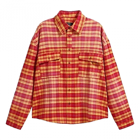 FAR 워시드 플란넬 체크셔츠