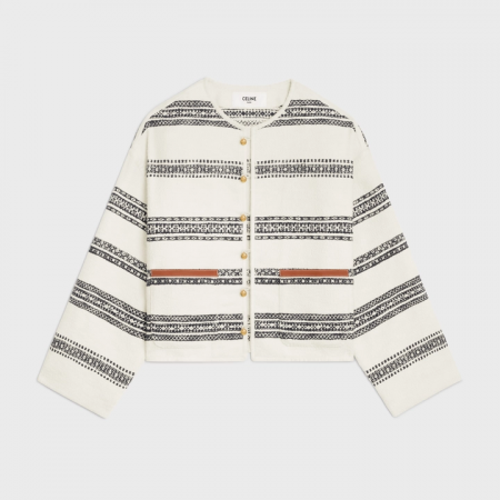 CELINE 바하 가디건 - 스트라이프 트위드