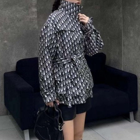 Di*r   오블리크 벨트 여성 누빔점퍼