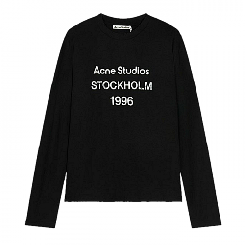 Acne Studios 워싱 데미지 로고 롱슬리브