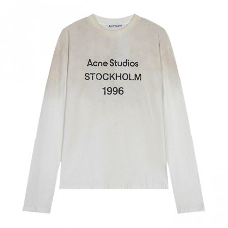 Acne Studios 워싱 데미지 로고 롱슬리브