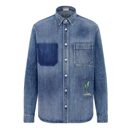 DIOR 릴리오브 더벨리 데님셔츠