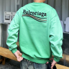 BALENCIAGA 웨이브 자수로고 스웻셔츠  - 그린