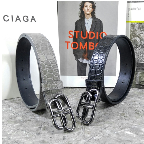 발렌시아가 크로커다일 아워글래스 벨트