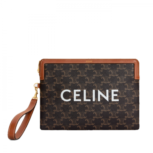 CELINE 프린트 트리옹프 캔버스 클러치