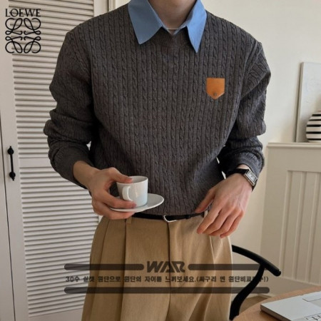 LOE*E   캐시 케이블 라운드 니트