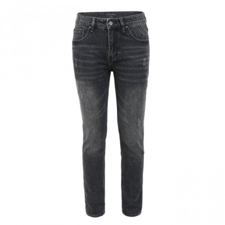 Louis Vuitt*n   24FW 멀티 엠보 흑청 슬림 일자진