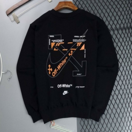 NIKE X 오프화*트   사각 오렌지 페인팅 맨투맨