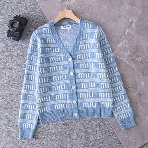 MIUMIU  자가드 로고 가디건