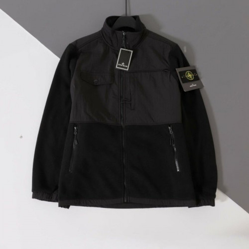 스톤 아일*드   배색 후리스 점퍼