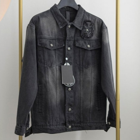 크롬*츠   워싱 블랙 데님 재킷