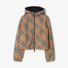 버*리   여성 크롭 리버서블 체크 재킷  -샌드-