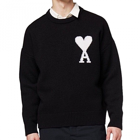 AMI 드꿰흐 세미오버 울 니트