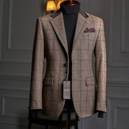 GUC*I   T-4120 체크 울블레이저