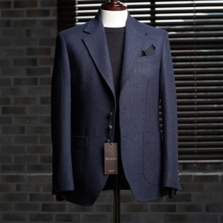 GUC*I   울 헤링본 블레이저