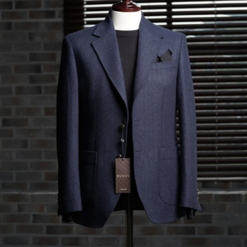 GUC*I   울 헤링본 블레이저