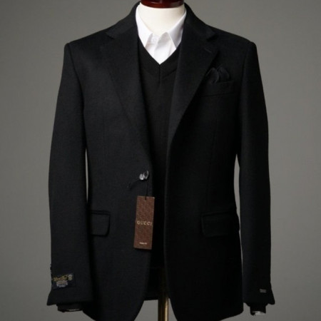 GUC*I   울 캐시미어 트윗재킷 카멜 솔리드