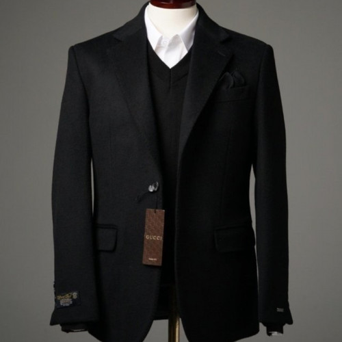 GUC*I   울 캐시미어 트윗재킷 카멜 솔리드