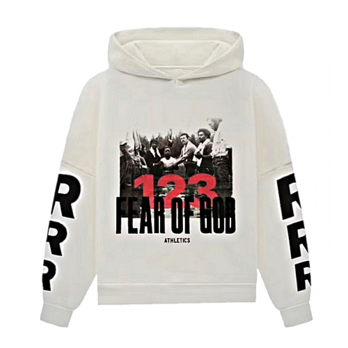 FEAR OF GOD x RRR123 러닝로고드 후디