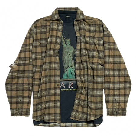 BALENCIAGA 파리스리버티 레이어드 오버셔츠