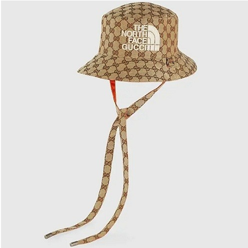 구* GUCCI X 노스페이스 GG 캔버스 버킷햇