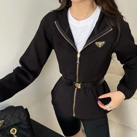 PRA*A   골드패치 집업후드 (수입)