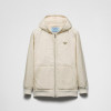 PRADA 경량 리나일론 후드 블루종 재킷 - 크림