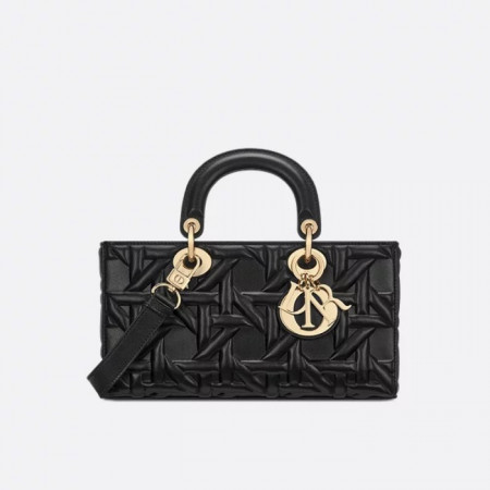 DIOR Lady D-Joy 미디엄 백 - 블랙