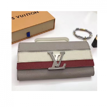 루이비통 카퓌신 장지갑 베이지