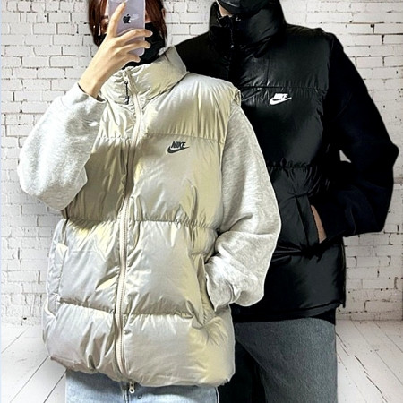 NIKE 로고 패딩 조끼