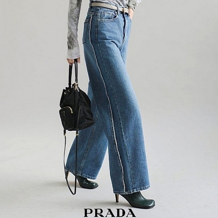 프*다 PRADA 라인 데님 팬츠