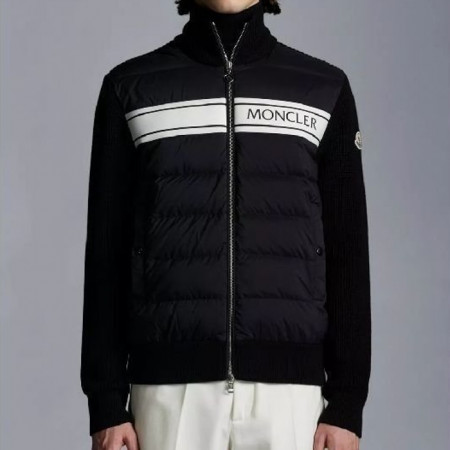 몽클*어   24FW 프린트 니트 패딩 집업