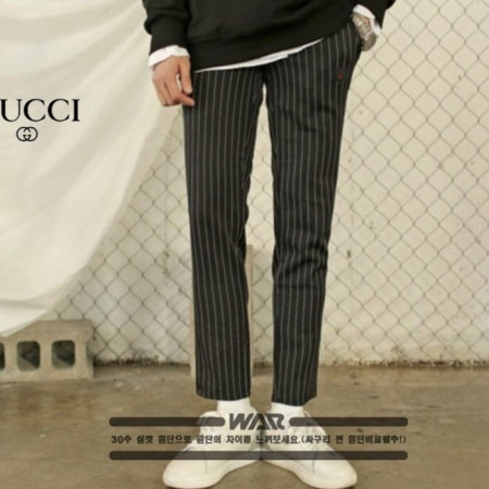 GUC*I   12 - 655번 기모 스판 슬랙스 줄지 체크