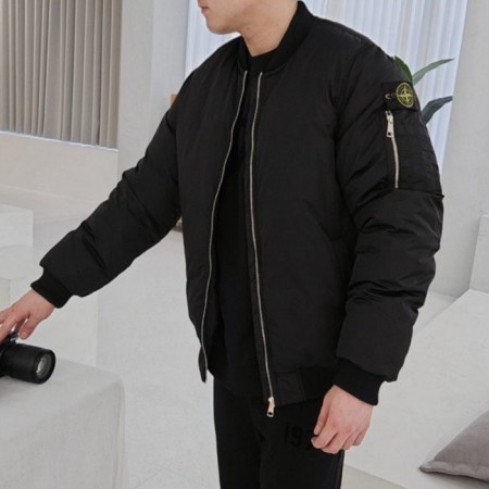 스톤 아일*드   와펜패치 항공패딩점퍼