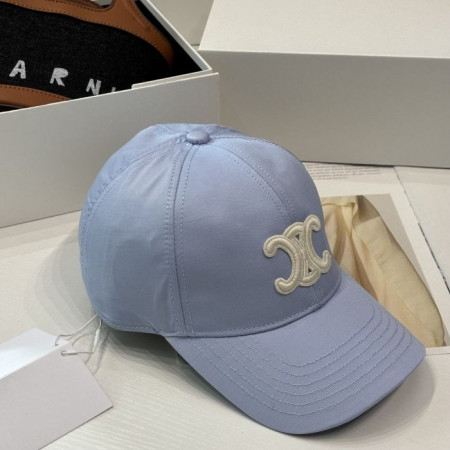 CELI*E   TRIOMPHE  시그니처  로고 패턴 모자 - 소라색