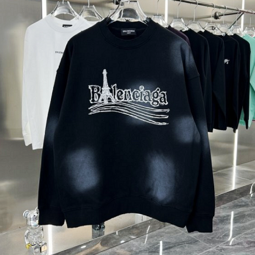 BALENCIAGA 에펠탑 자수로고 워싱 맨투맨