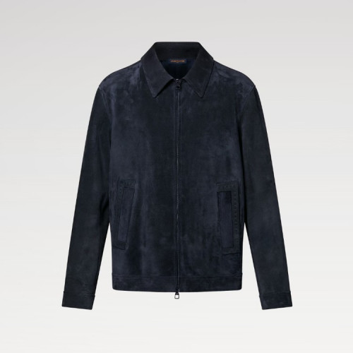 LOUIS VUITTON 레더 지퍼 블루종