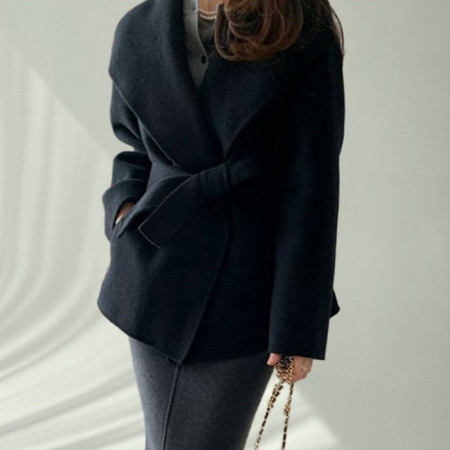 DI*R   울 숄카라 루브 숏코트