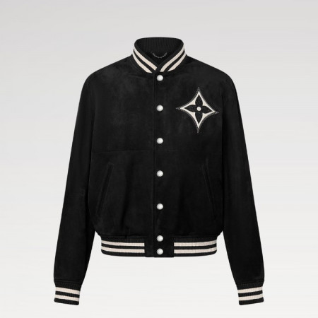 LOUIS VUITTON 엠벨리시드 램스킨 보머 블루종