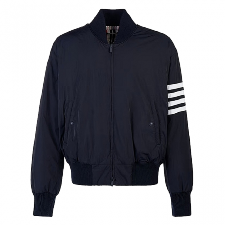 THOM BROWNE 4바 스트라이프 봄버 다운자켓