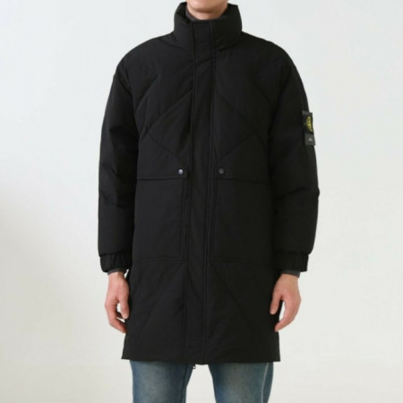 스톤 아일＊드   와펜 다운 하프 패딩자켓