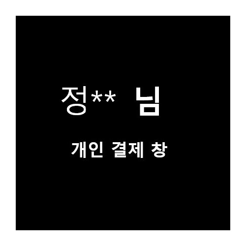 정**님 개인 결제 창