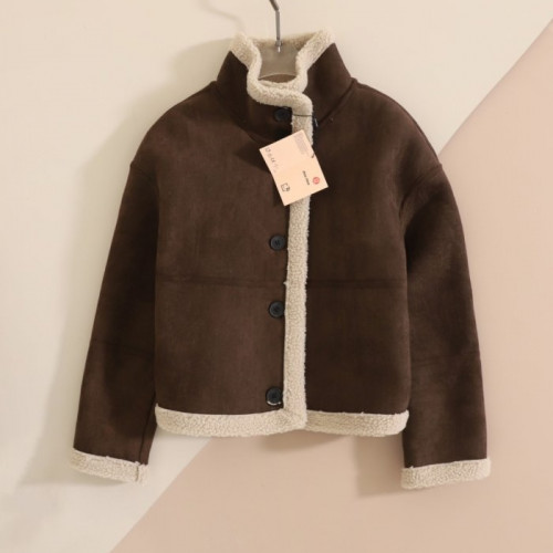 MIU M*U   수입 터들넥 스웨이드 리버서블 덤블 무스탕 자켓 -코코아-