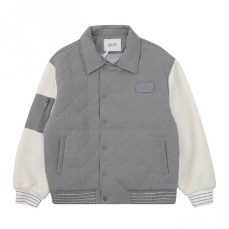 DI*R   퀄팅 플리스 배색 바시티자켓